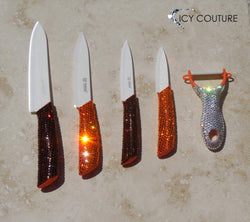 Bedazzled Knife Set  - custom crystallized merchandize for branding, events, PR and VIP gifting - Corporate Gifts by ICY Couture.