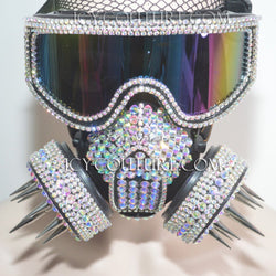 Rhinestone Respiratory Mask - custom crystallized merchandize for boutiques, branding, events, PR and VIP gifting - Bespoke Corporate Gifts & Installations by ICY Couture.