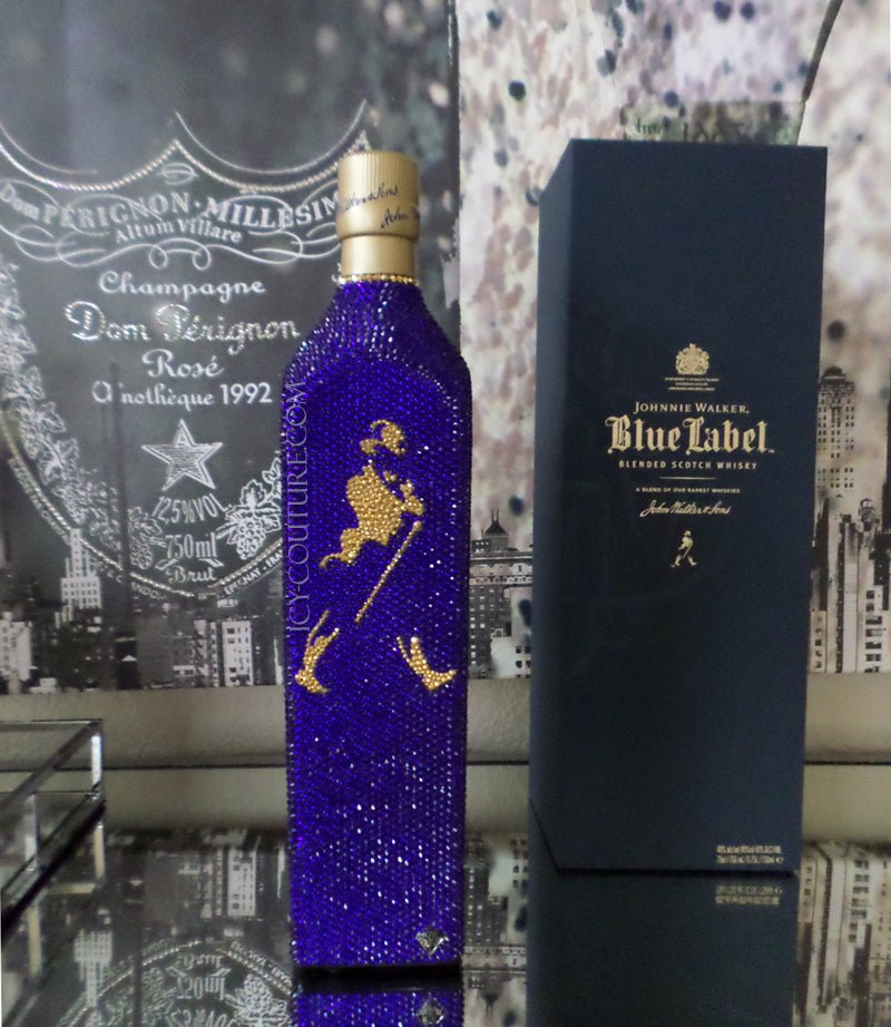 Johny Walker Blue Label Whiskey - custom crystallized merchandize for branding, events & PR gifting - Corporate Gifts by ICY Couture