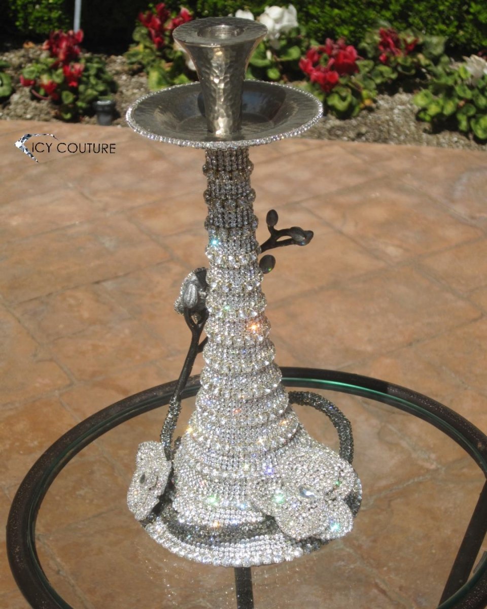 Rhinestone Candle Holder -  custom crystallized merchandize for boutiques, branding, events, PR and VIP gifting - Bespoke Corporate Gifts & Installations by ICY Couture.