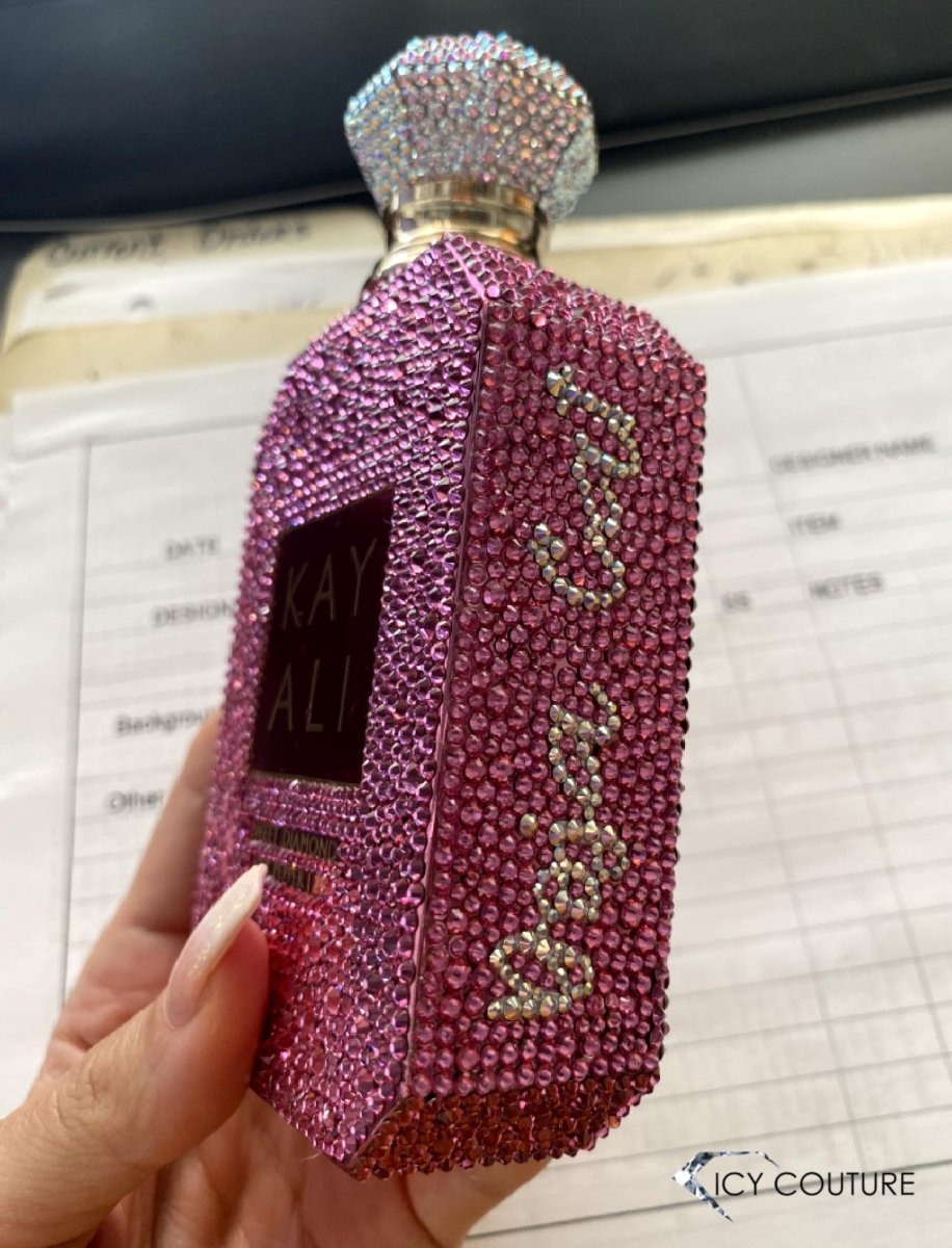 Kay Ali Perfume Bottle for Doja Cat - - custom crystallized merchandize for branding, events & PR gifting - Corporate Gifts by ICY Couture.