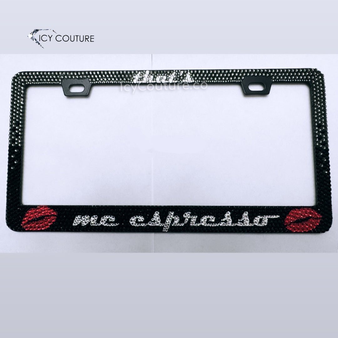 CUSTOM MESSAGE | Bedazzled License Plate Frame | ICY Couture Luxury Car Jewelry