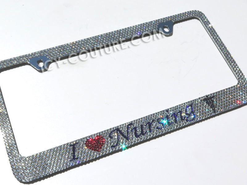 CUSTOM MESSAGE | Bedazzled License Plate Frame | ICY Couture Luxury Car Jewelry