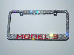 Tesla Model 3 license plate frame custom crystallized with Swarovski Bling