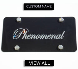 CUSTOM NAME, INITIALS or SHORT MESSAGE Crystallized License Plate - ICY Couture