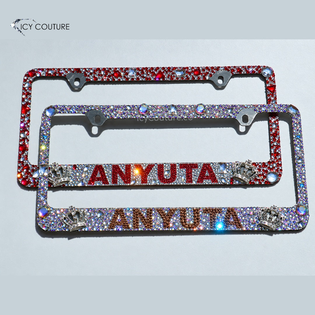 Cadre de plaque d'immatriculation en cristal OLD HOLLYWOOD GLAM