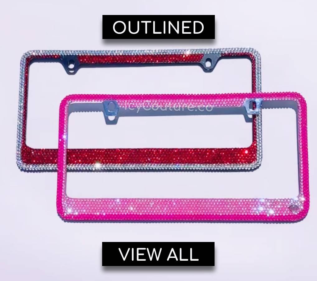 OUTLINED Bling License Plate Frame - ICY Couture