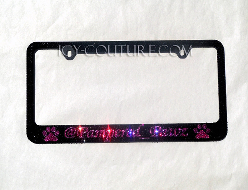 CUSTOM MESSAGE | Bedazzled License Plate Frame | ICY Couture Luxury Car Jewelry