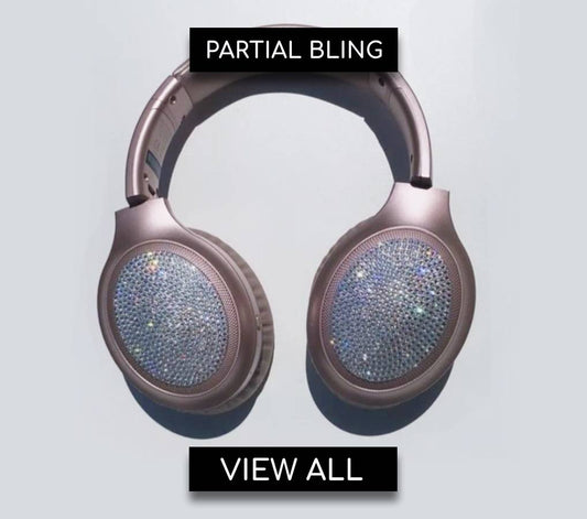Partially Crystallized Headphones - ICY Couture