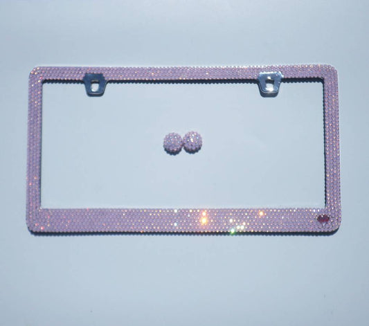 Pink Opal Crystallized Bling License Plate Frame - ICY Couture