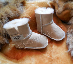 Custom Baby Girl Bling Ugg Boots with Crystal Chain. - ICY Couture