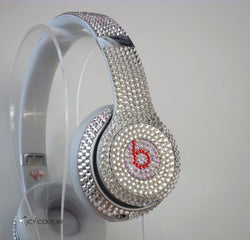 Pre - Bedazzled Beats Solo 3 Wireless Headphones | Premium Glass Rhinestones | Diamond Clear - ICY Couture