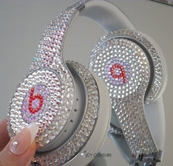 Pre - Bedazzled Beats Solo 3 Wireless Headphones | Premium Glass Rhinestones | Diamond Clear - ICY Couture