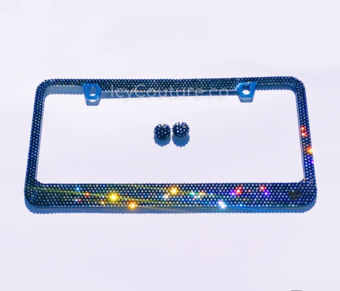 Pre - made Black Diamond on Black Rhinestone Bling License Plate Frame - ICY Couture