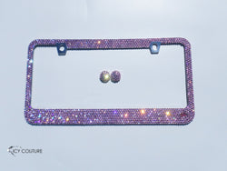 Premade Baby Pink Bedazzled Bling License Plate Frame - ICY Couture