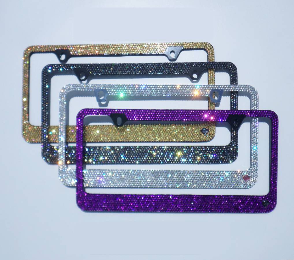 Custom Crystal License Plate Frames | Swarovski & Rhinestone Car Bling