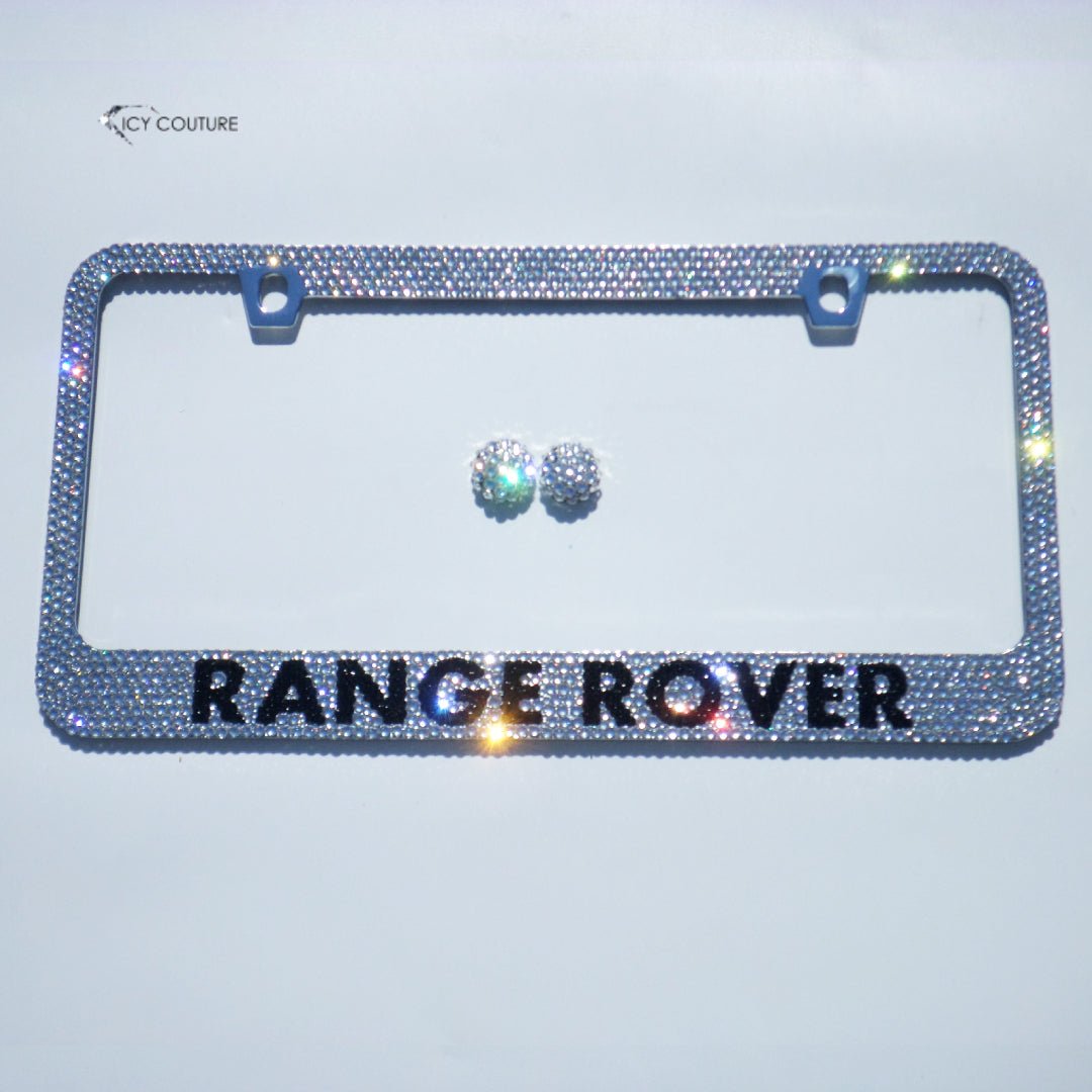 Premade for Range Rover Bling License Plate Frame | Diamond Clear - ICY Couture