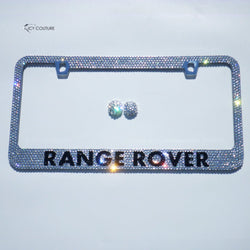 Premade for Range Rover Bling License Plate Frame | Diamond Clear - ICY Couture