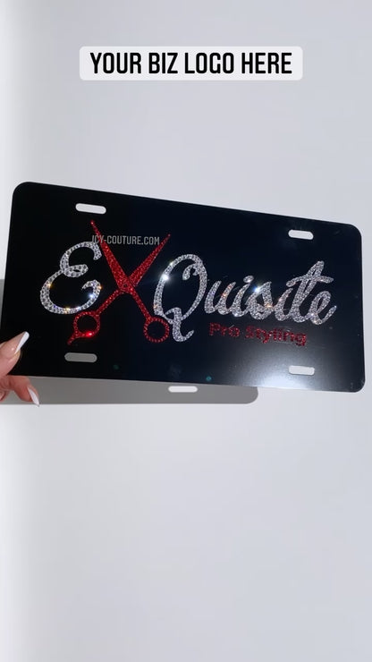 Your Custom BUSINESS LOGO Crystal License Plate