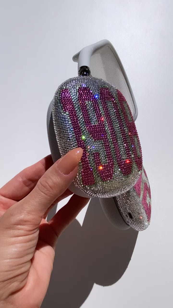 Apple AirPods Max Custom Crystallized in Tiny ss5 Swarovski Crystals by ICY Couture. 