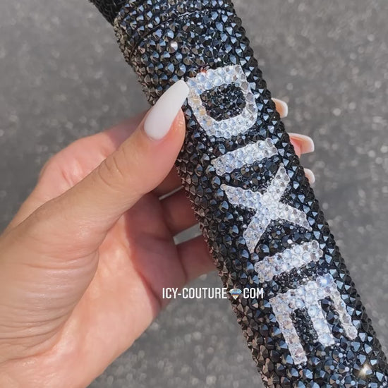 Black Bling Microphone Bedazzled with Swarovski Crystals by ICY Couture.