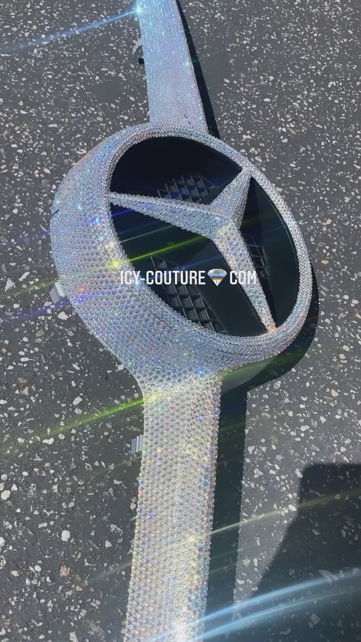 Mercedes-Benz grille and front emblem Customized with Crystal Shimmer Swarovski crystals by Icy Couture 