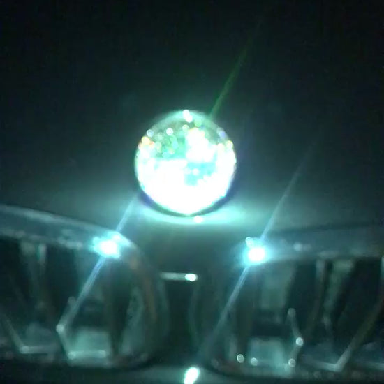 Watch Video of Sparkling ICY Couture BMW emblems set and BMW center wheel rim caps, custom crystallized by ICY Couture