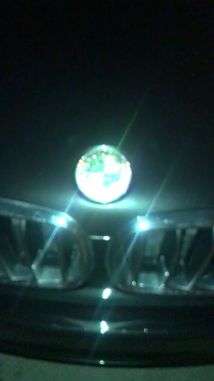 Watch Video of Sparkling ICY Couture BMW emblems set and BMW center wheel rim caps, custom crystallized by ICY Couture