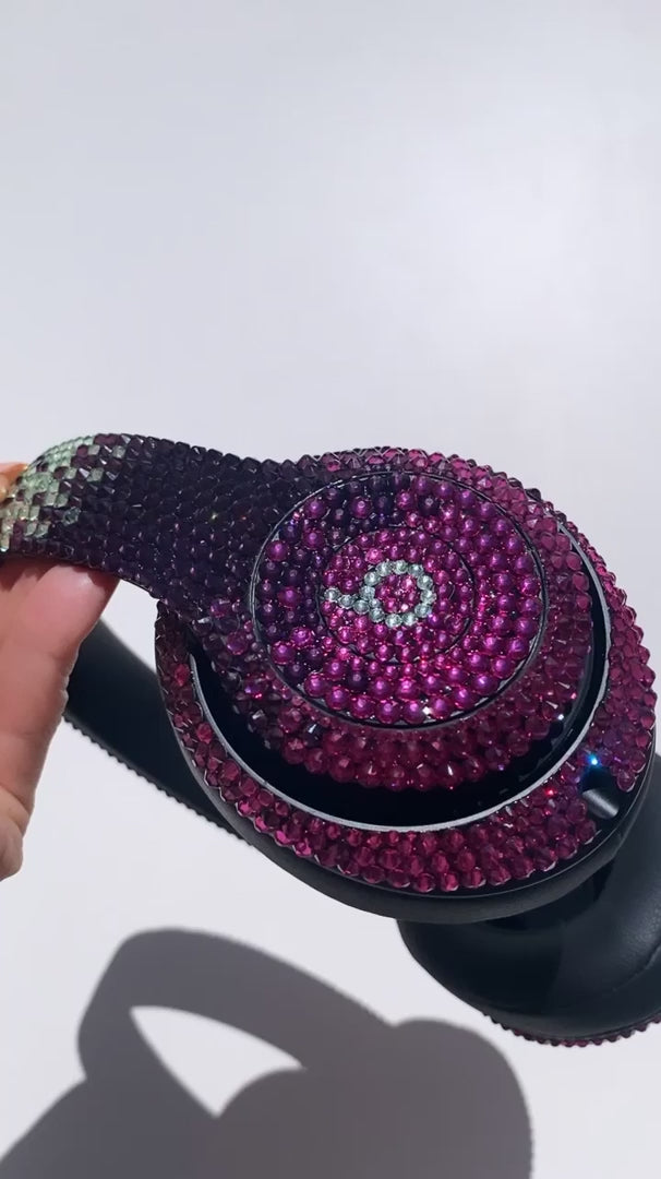 Beautiful, purple ombre, crystallized headphones by ICY Couture.