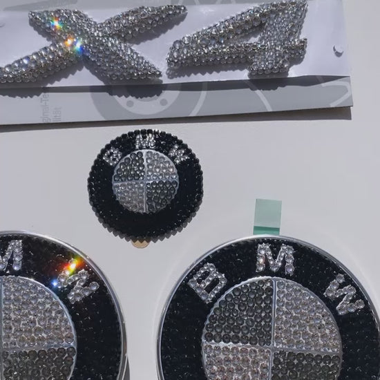 Video of Black Diamond, Clear and Jet Black BMW X4 Emblems Set