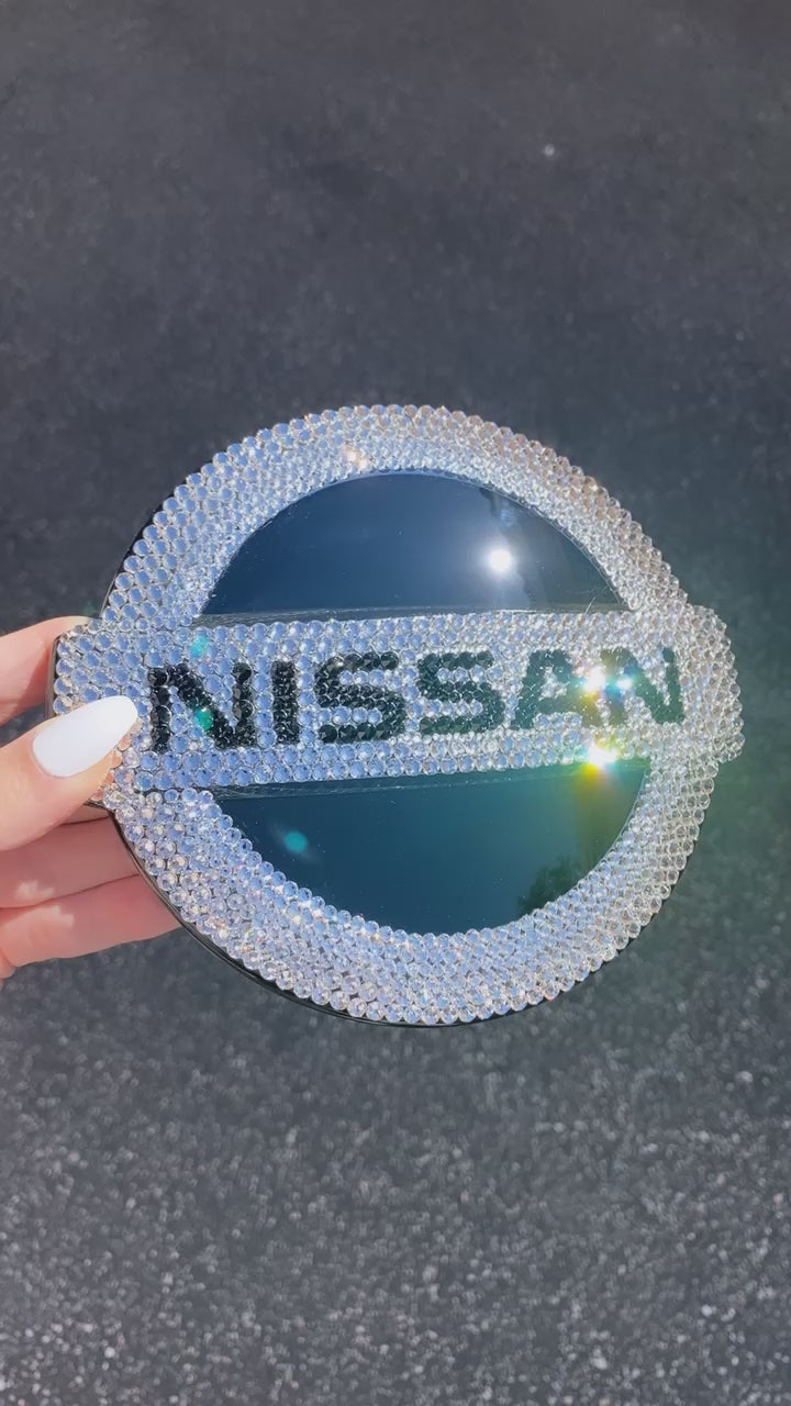  Video of Sparkling in Diamond Clear Crystals Nissan Replacement Emblem, Crystallized by ICY Couture.