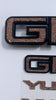Video or Rose Gold GMC Yukon SLT Emblems Set Bedazzled with Swarovski Crystals