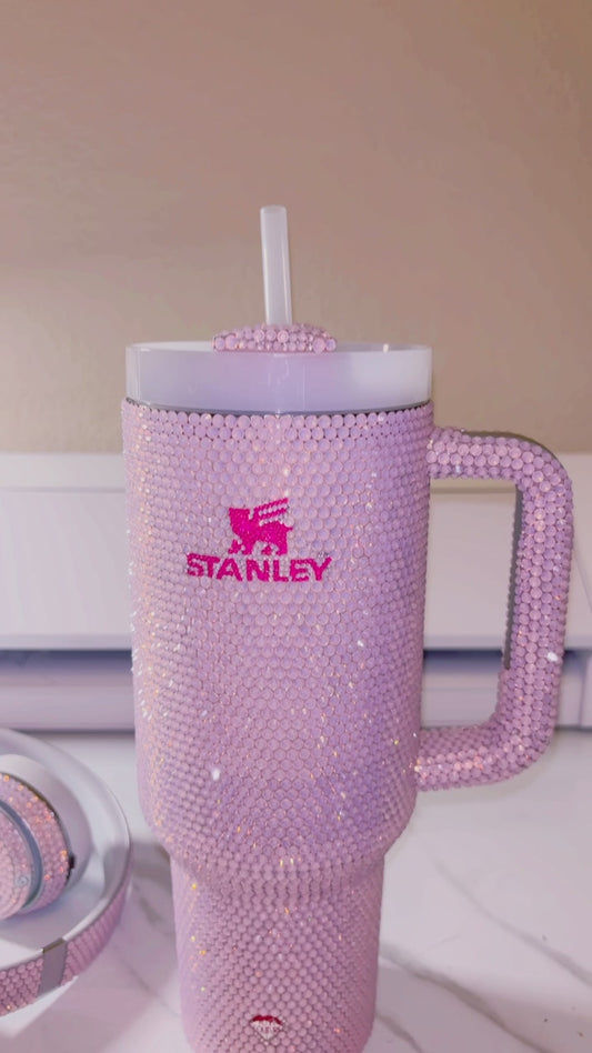 Video of Sparkling Pink Opal Stanley Cup Crystallized by ICY Couture