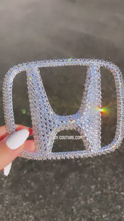 Video of Diamond Clear Honda Emblem Bedazzled with Swarovski Crystals