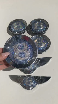 Glamorous Customization: Video of Sparkling Sapphire Bentley Emblems, Crystallized by ICY Couture.