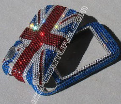 British Flag Icy Couture Luxury Bedazzled Phone Cover Design Crystallized with Swarovski Crystals