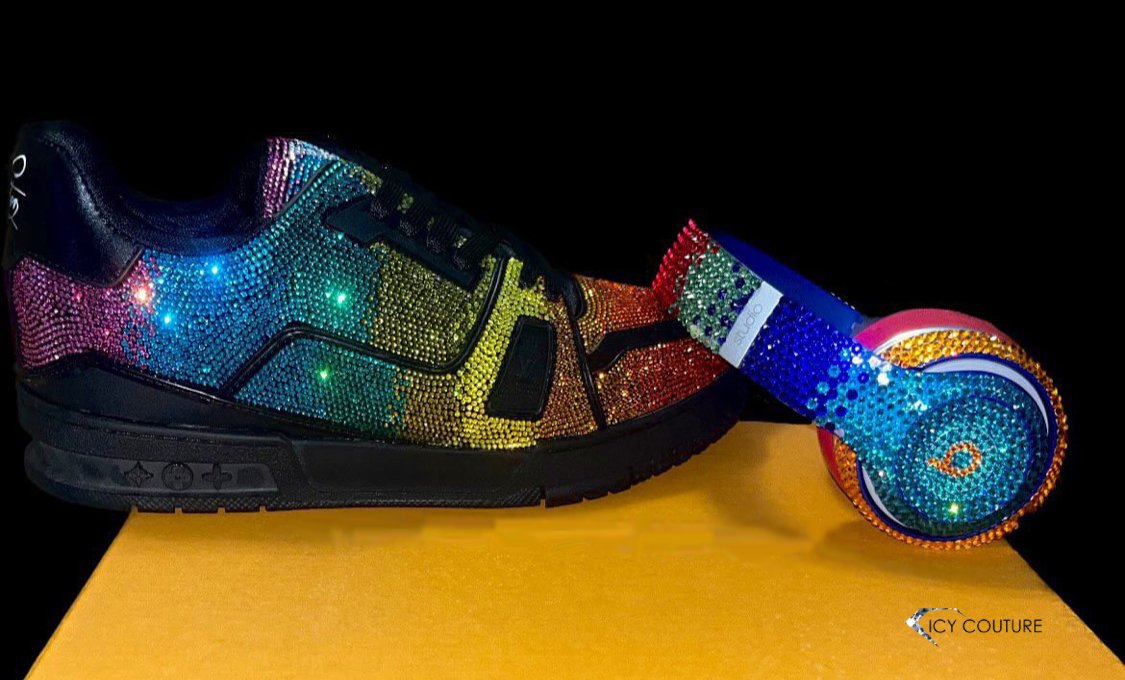 Beats Studio 3 Crystallized in Rainbow Design  - Luxury Custom Headphones by ICY Couture
