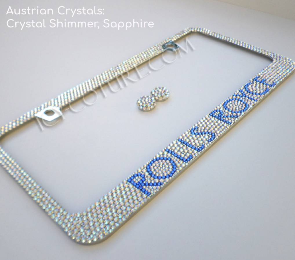 CUSTOM MESSAGE | Bedazzled License Plate Frame | ICY Couture Luxury Car Jewelry