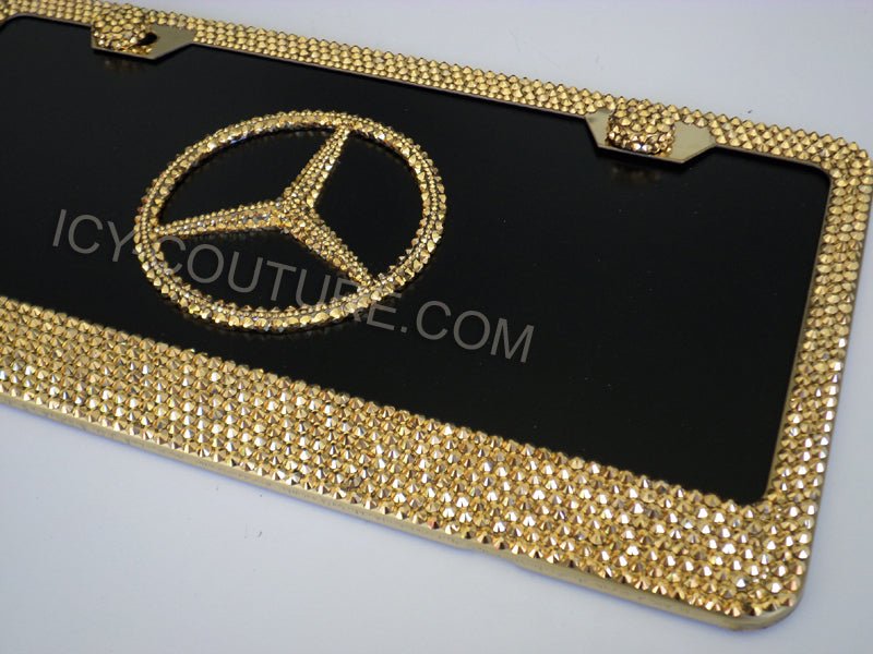 Rose Gold or Gold Bling Crystal License Plate Frame - ICY Couture