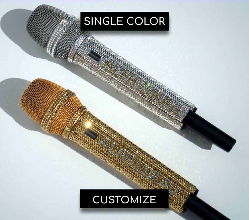 Bling Your Microphone with Swarovski crystals - Single color of your choice. 