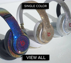 CUSTOM CRYSTAL HEADPHONES FOR LUXURY GIFTING, BRANDS & EVENTS | SINGLE COLOR DESIGN