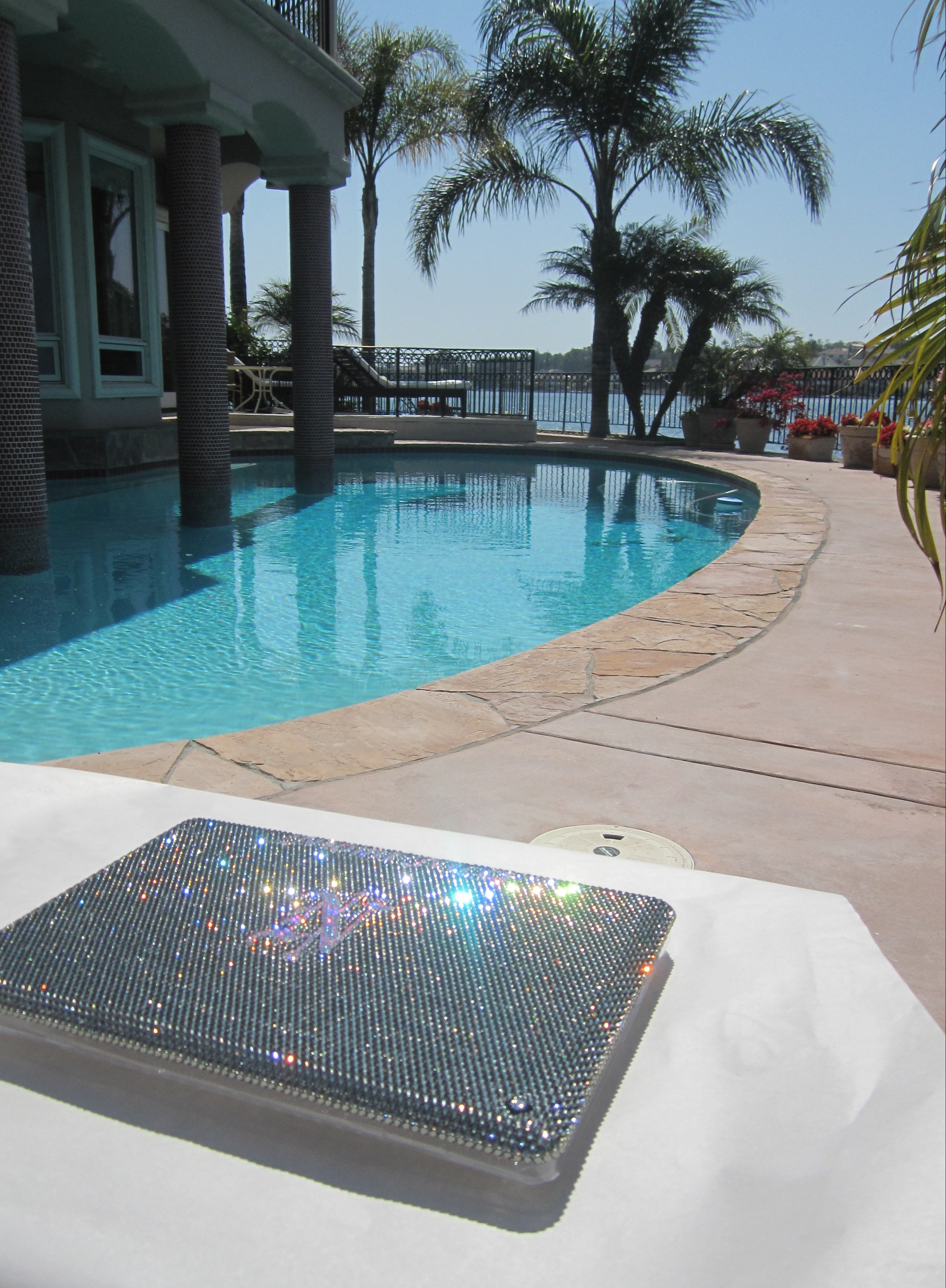 Black Diamond Swarovski Crystals Custom Laptop Luxury Gifts by ICY Couture