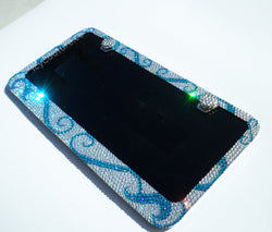 Swarovski Crystals Bedazzled Bling License Plate Frame | Waves of Abundance - ICY Couture