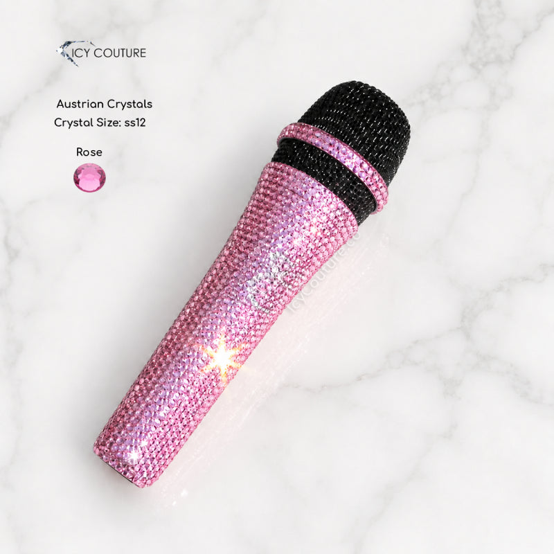 Swarovski Crystal Microphone by ICY Couture with Crystal Details Explanation Guide
