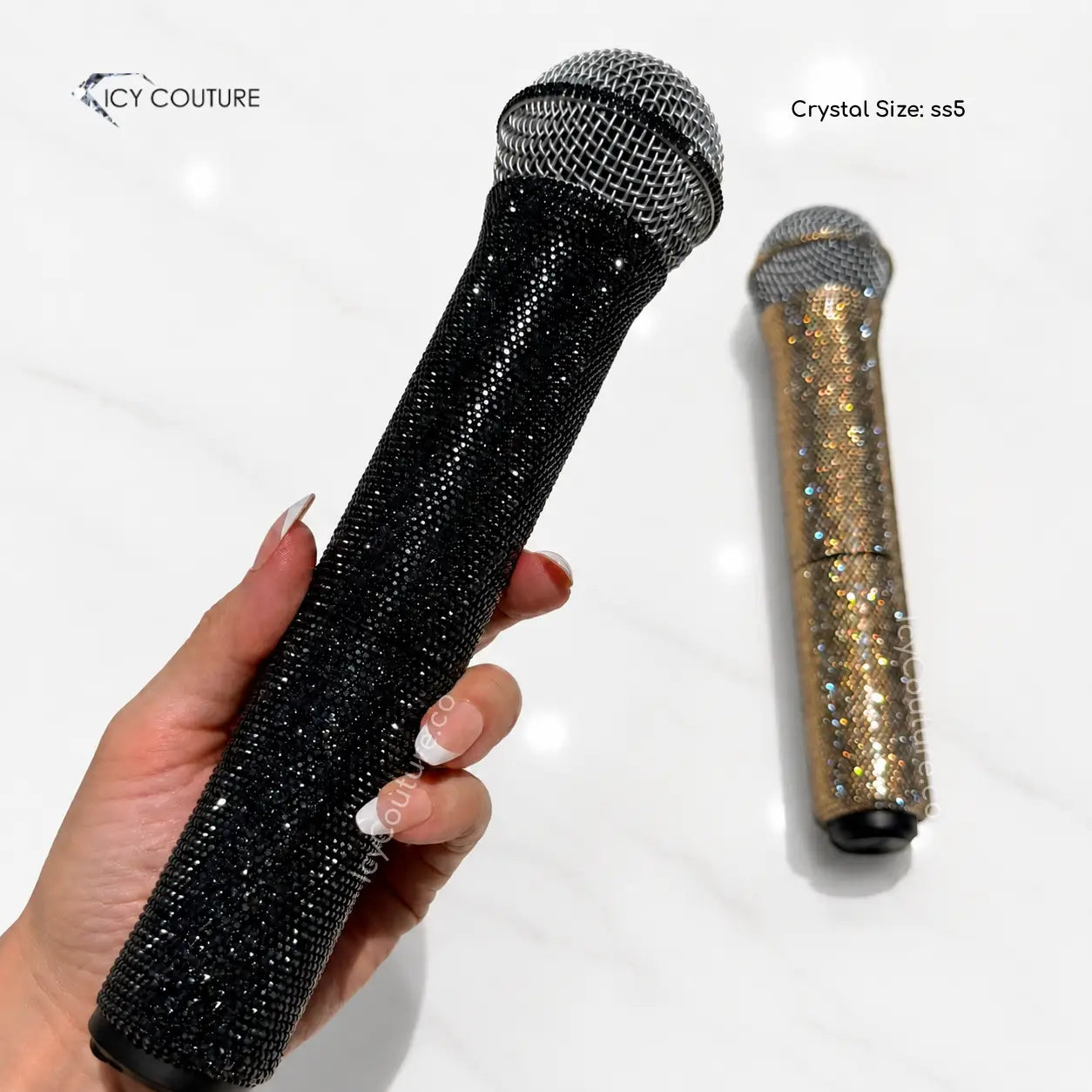 SINGLE COLOR | CUSTOM CRYSTAL MICROPHONE DESIGN BY ICY COUTURE