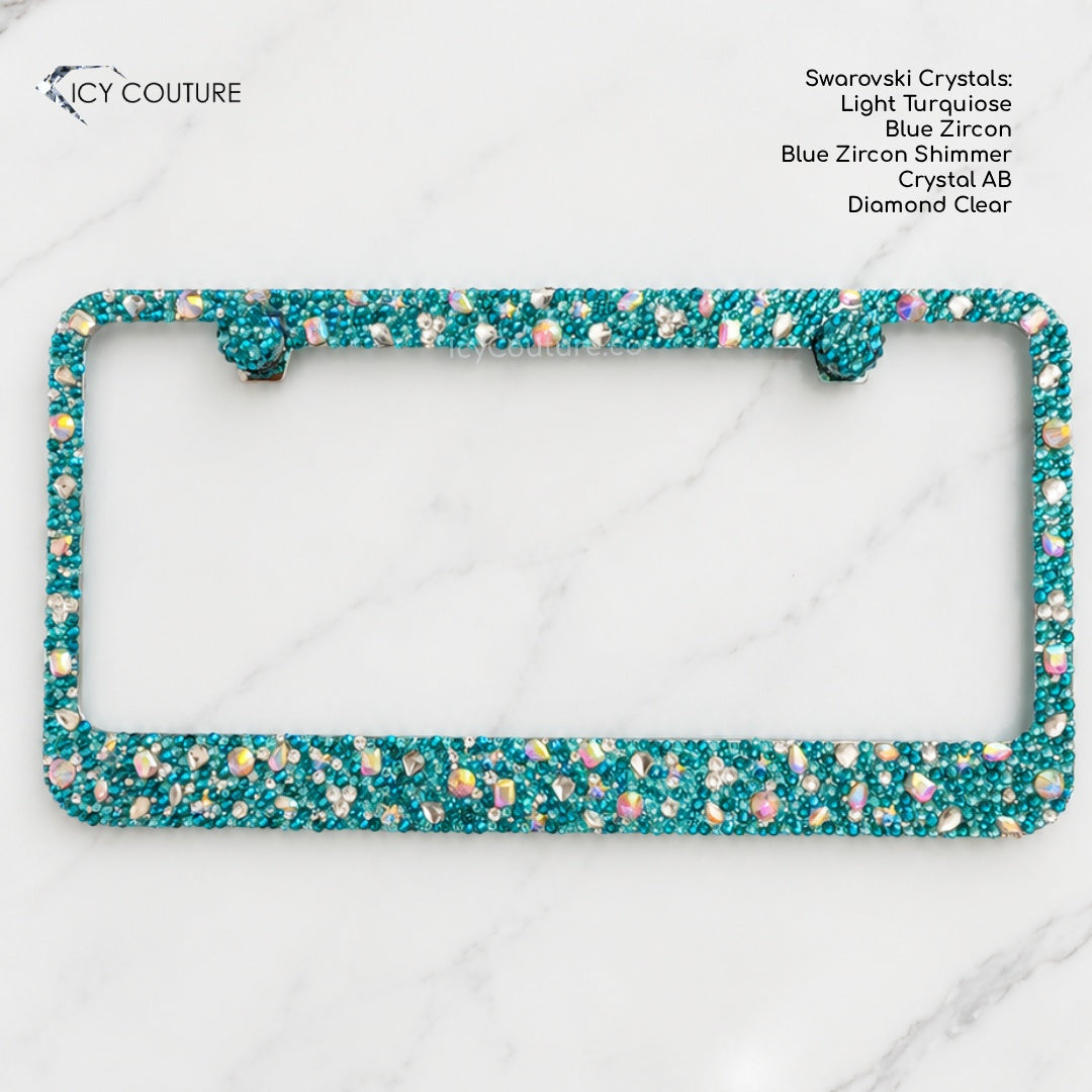 Cadre de plaque d'immatriculation en cristal OLD HOLLYWOOD GLAM