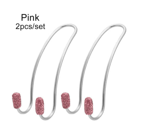 2x Universal Car Bling Hangers Back Seat Crystal Rhinestone Storage Hooks - ICY Couture