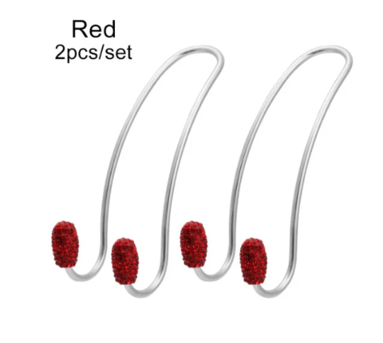 2x Universal Car Bling Hangers Back Seat Crystal Rhinestone Storage Hooks - ICY Couture