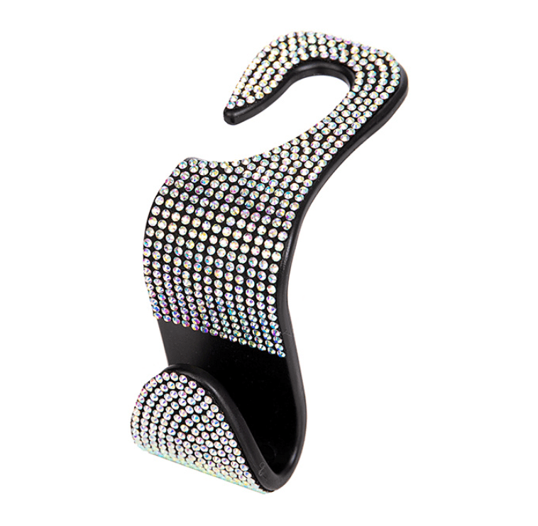 2x XL Universal Car Bling Hangers Back Seat Crystal Rhinestone Storage Hooks - ICY Couture