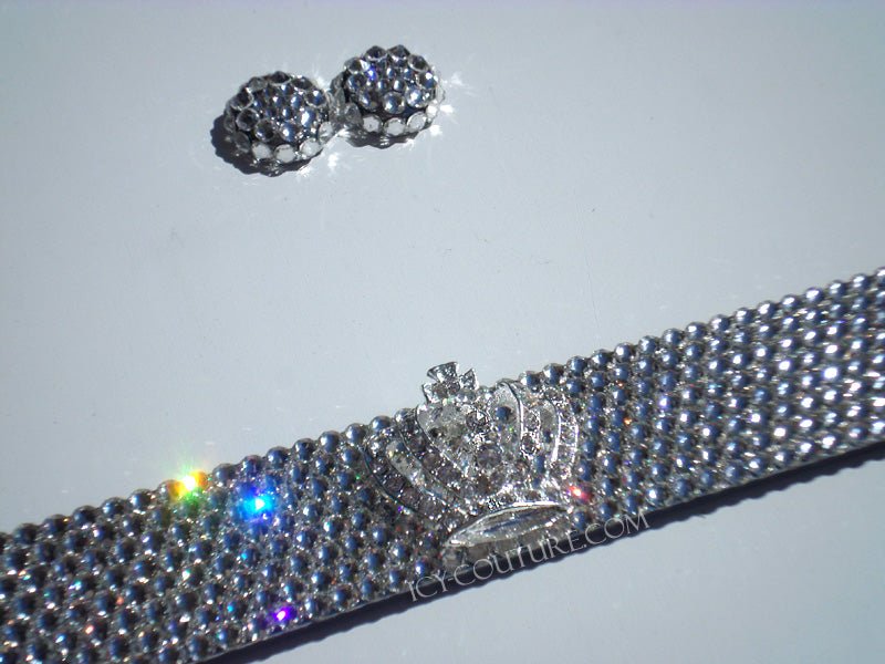 Princess Crown 3D Bling License Plate Frames Crystallized with Swarovski Crystals or glass rhinestones by ICY Couture.